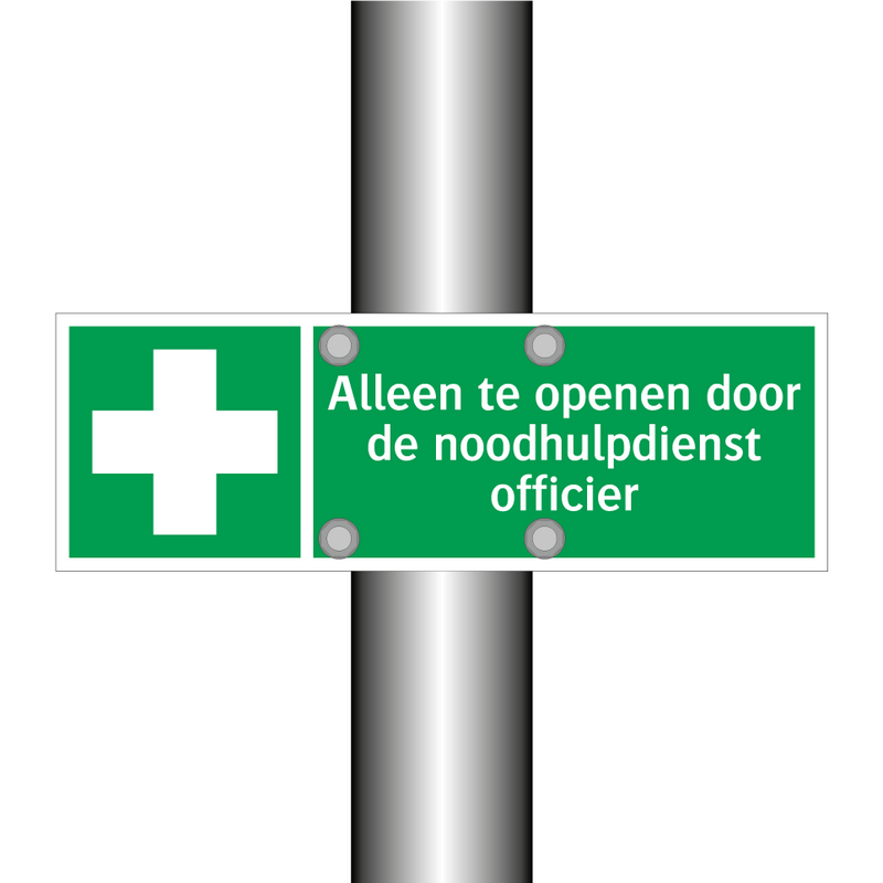 Alleen te openen door de noodhulpdienst officier & Alleen te openen door de noodhulpdienst officier