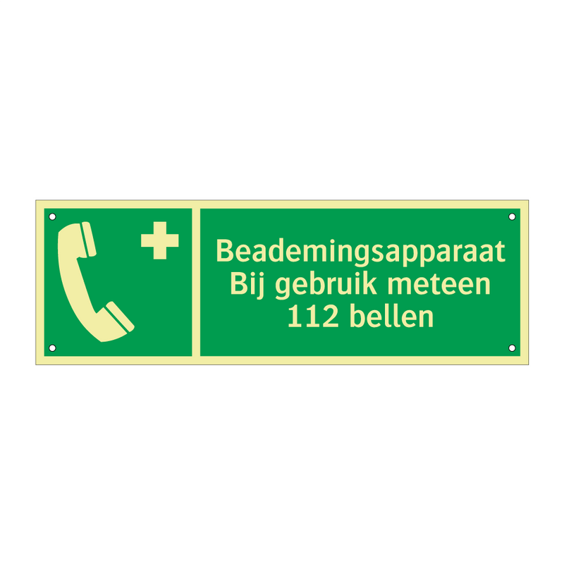 Beademingsapparaat Bij gebruik meteen 112 bellen