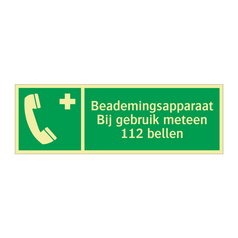 Beademingsapparaat Bij gebruik meteen 112 bellen & Beademingsapparaat Bij gebruik meteen 112 bellen