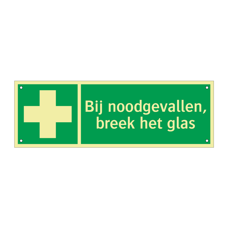 Bij noodgevallen, breek het glas & Bij noodgevallen, breek het glas