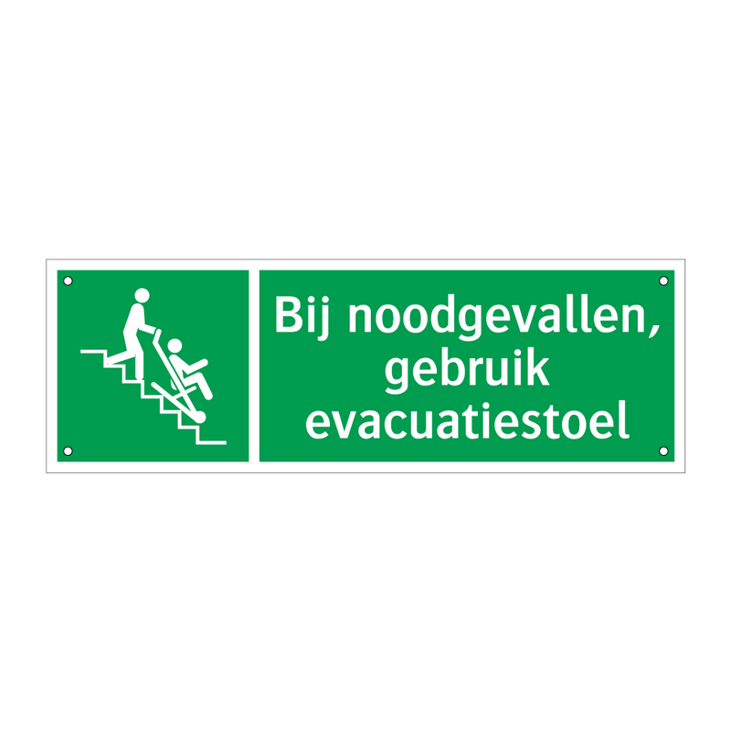 Bij noodgevallen, gebruik evacuatiestoel & Bij noodgevallen, gebruik evacuatiestoel