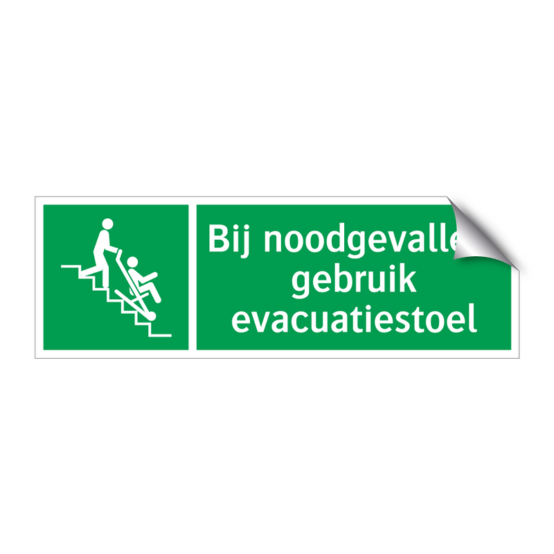 Bij noodgevallen, gebruik evacuatiestoel