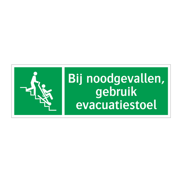 Bij noodgevallen, gebruik evacuatiestoel