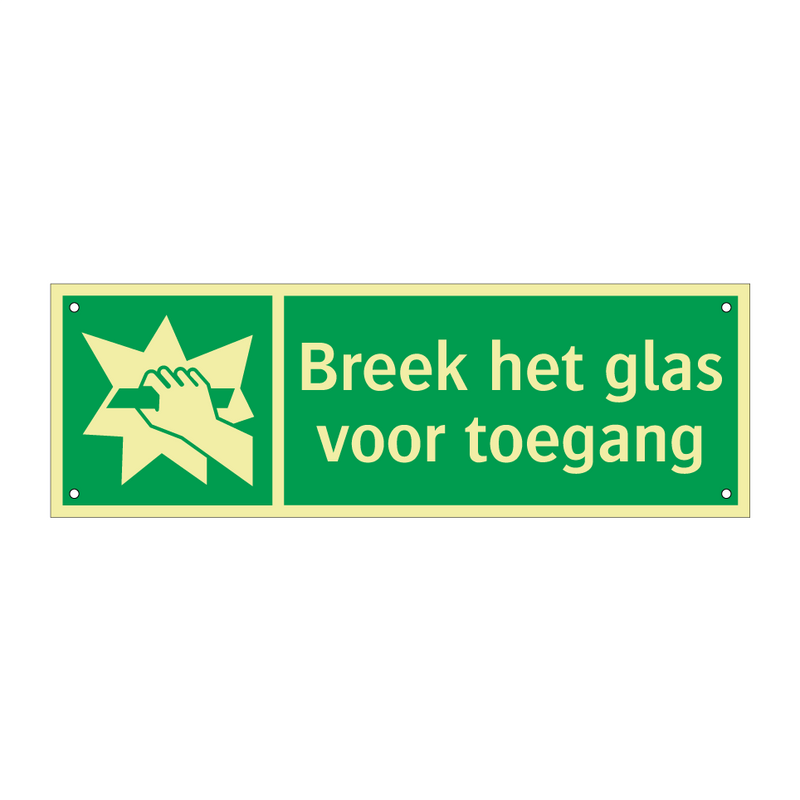 Breek het glas voor toegang