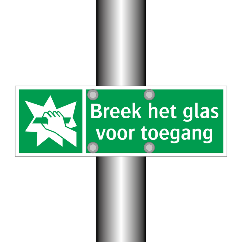 Breek het glas voor toegang