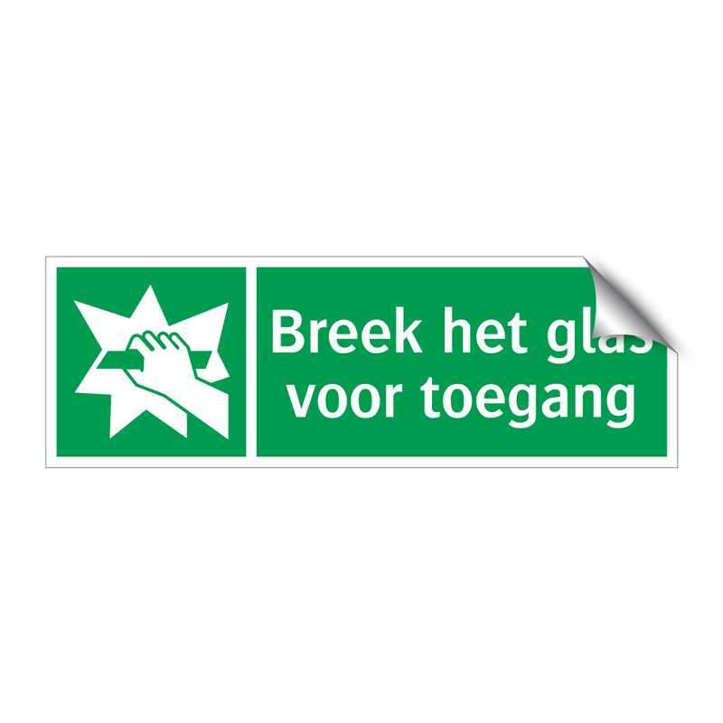 Breek het glas voor toegang