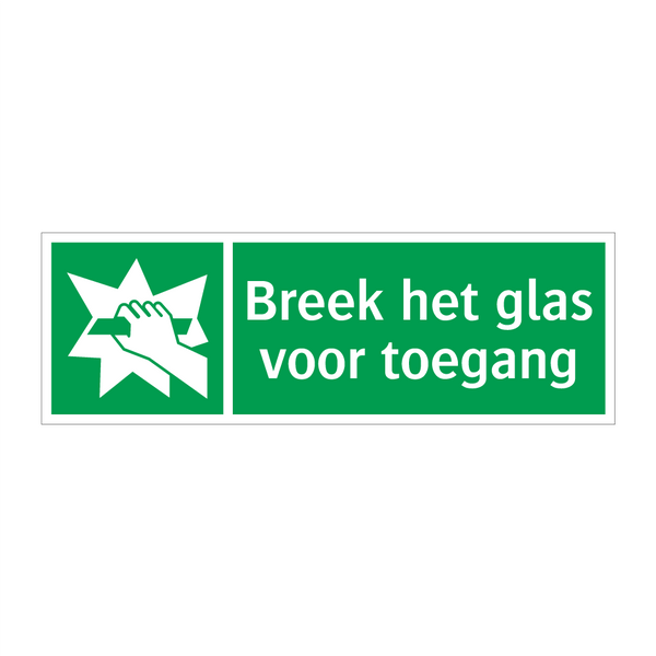 Breek het glas voor toegang