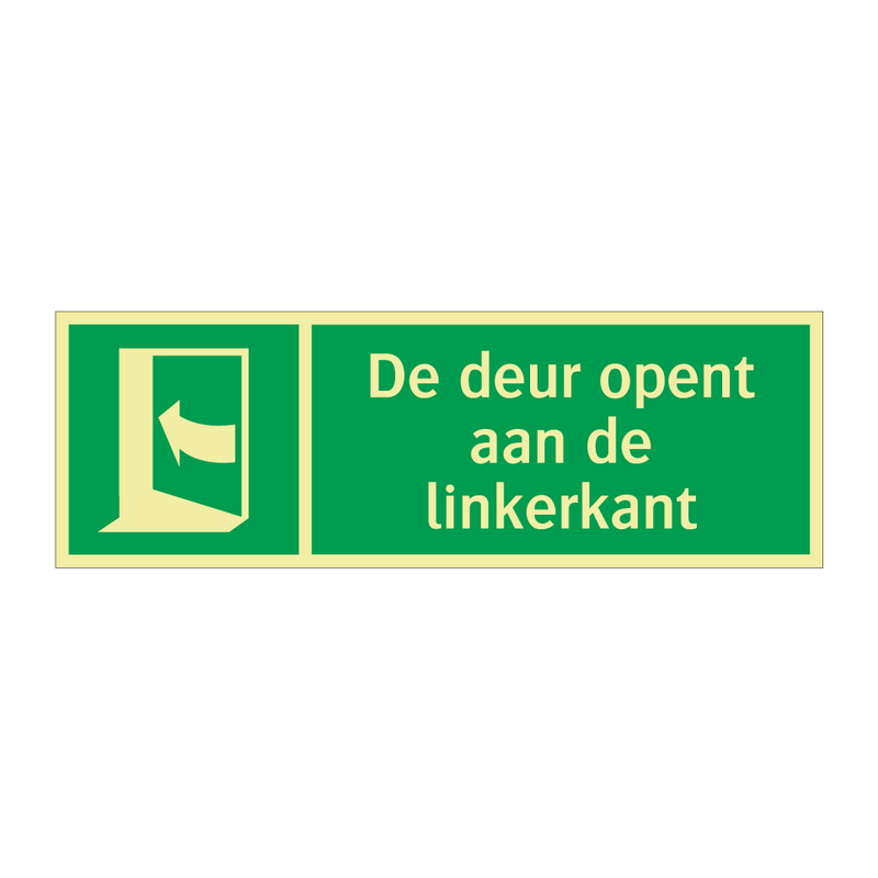 De deur opent aan de linkerkant