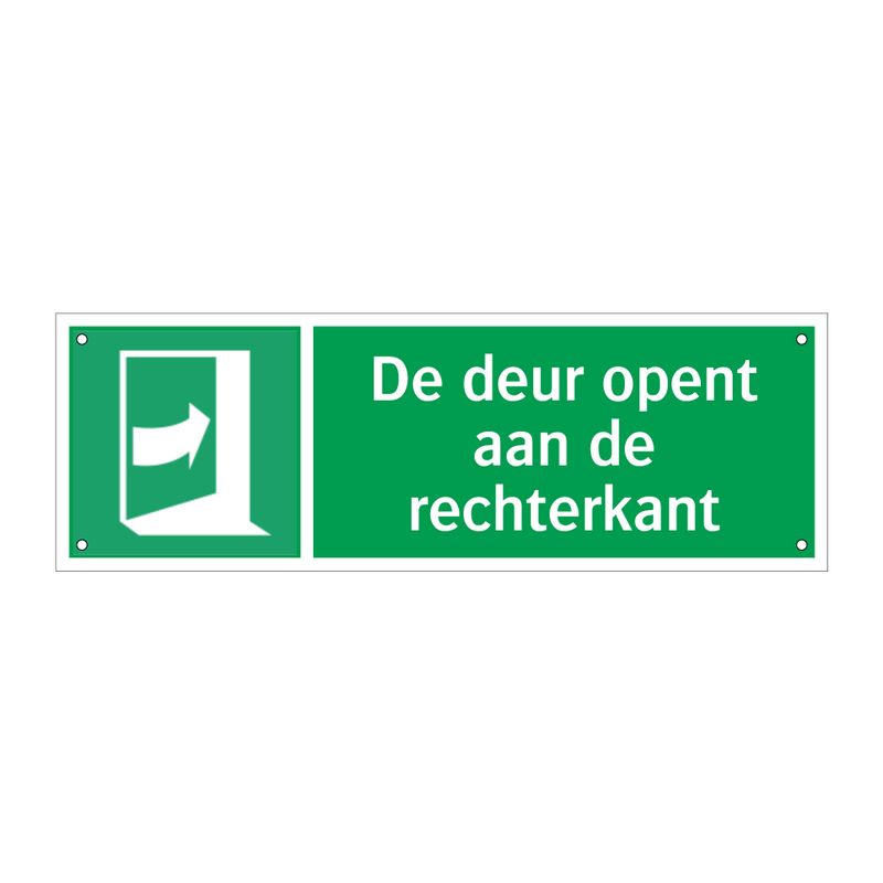 De deur opent aan de rechterkant