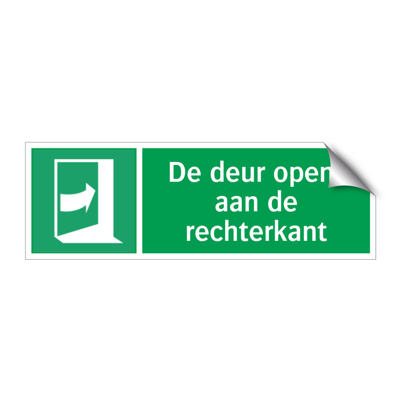 De deur opent aan de rechterkant