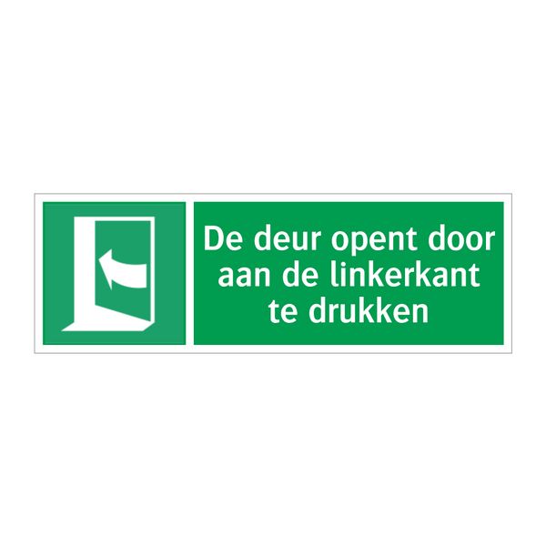 De deur opent door aan de linkerkant te drukken