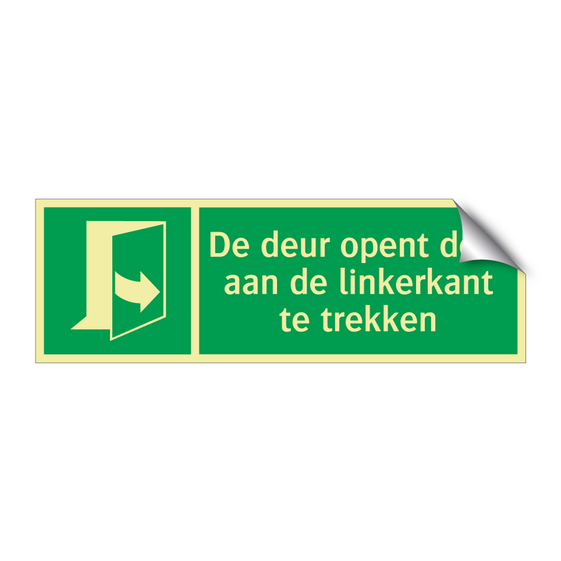 De deur opent door aan de linkerkant te trekken