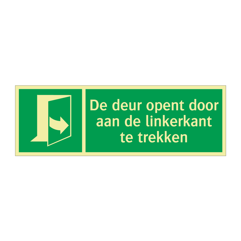 De deur opent door aan de linkerkant te trekken