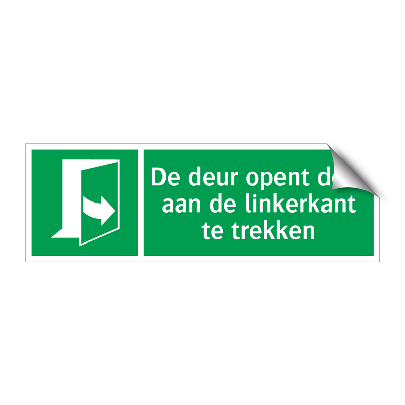 De deur opent door aan de linkerkant te trekken