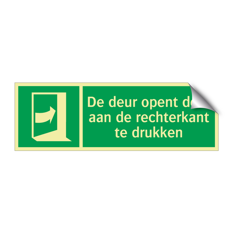 De deur opent door aan de rechterkant te drukken