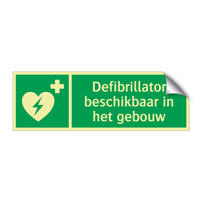 Defibrillator beschikbaar in het gebouw