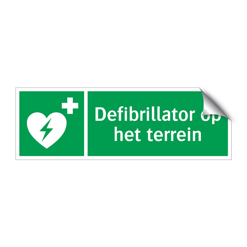 Defibrillator op het terrein