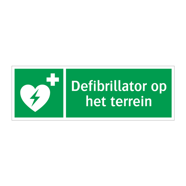 Defibrillator op het terrein