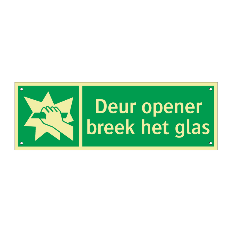 Deur opener breek het glas