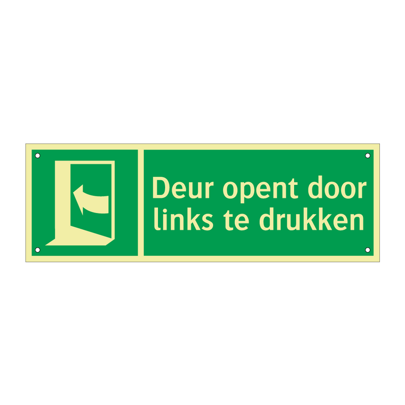 Deur opent door links te drukken