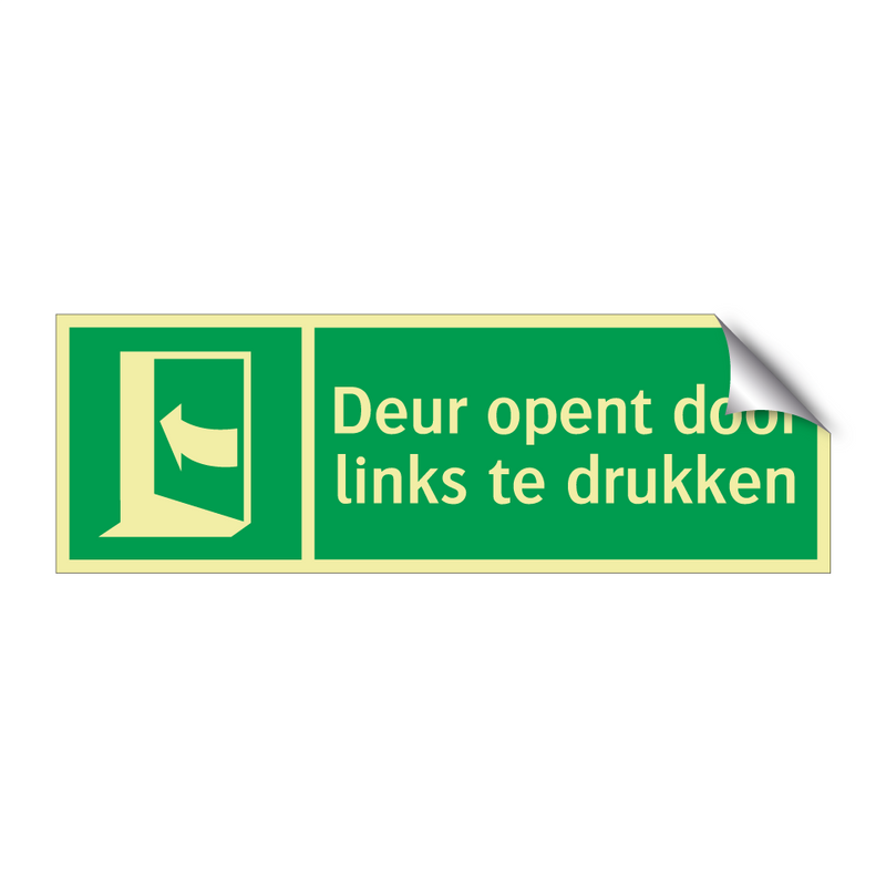 Deur opent door links te drukken