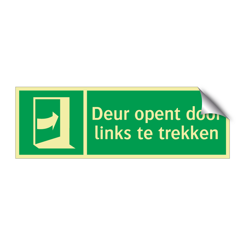 Deur opent door links te trekken