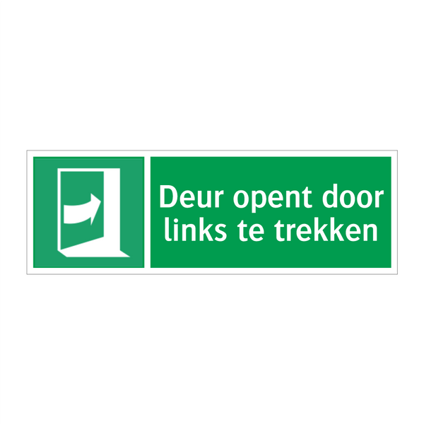 Deur opent door links te trekken