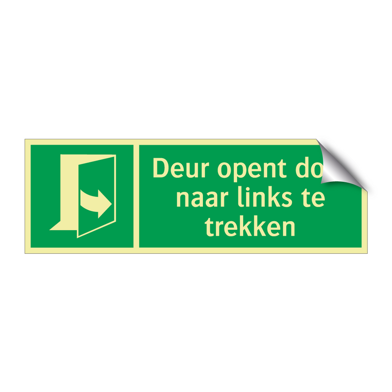 Deur opent door naar links te trekken