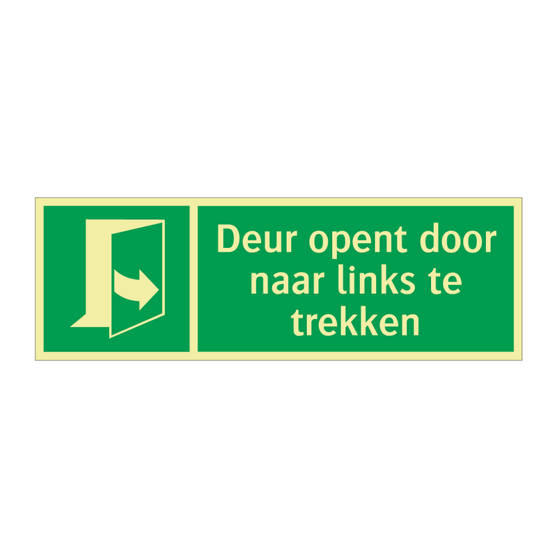 Deur opent door naar links te trekken