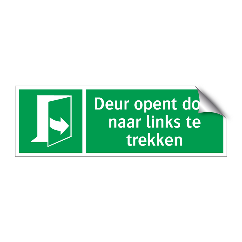 Deur opent door naar links te trekken