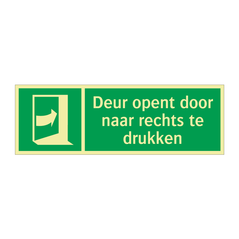 Deur opent door naar rechts te drukken