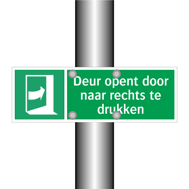 Deur opent door naar rechts te drukken