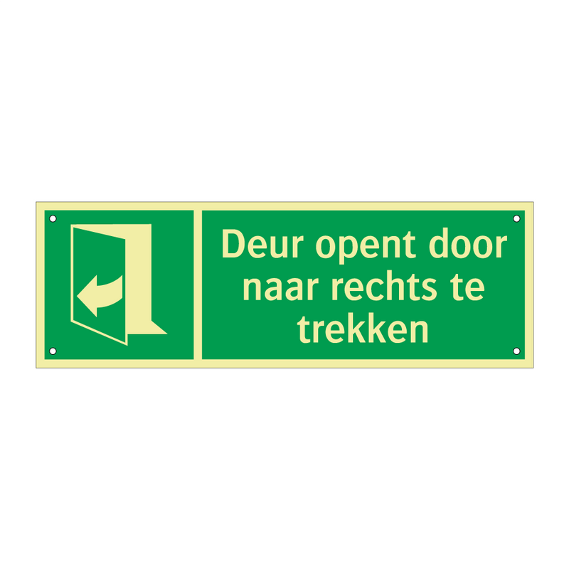 Deur opent door naar rechts te trekken