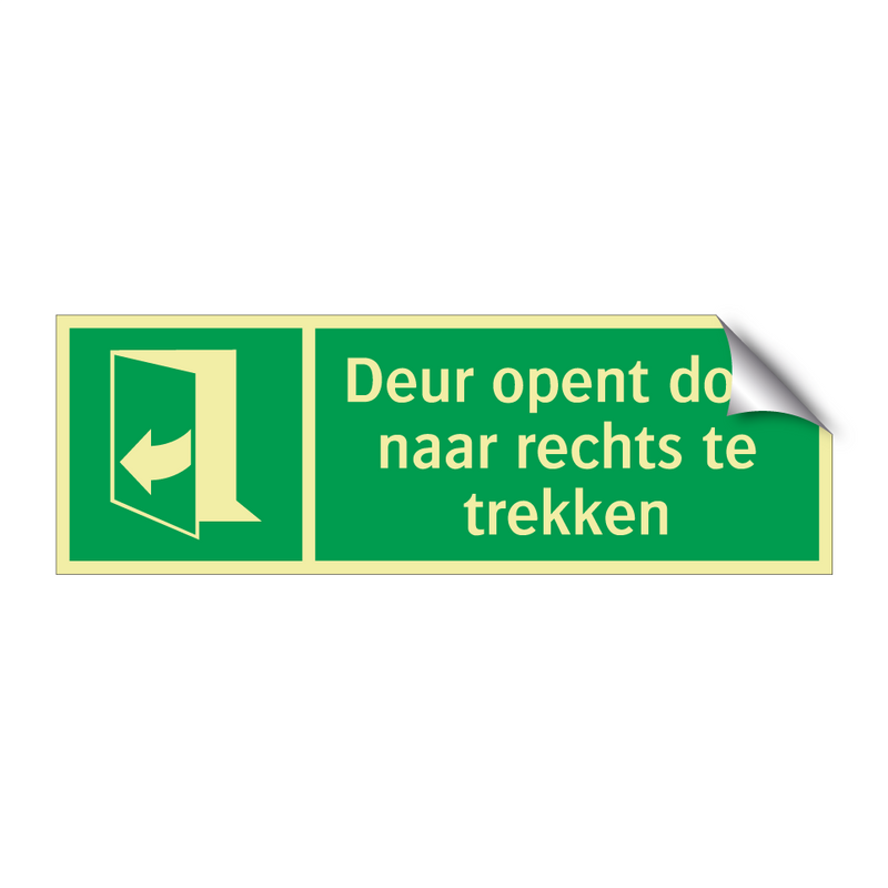 Deur opent door naar rechts te trekken