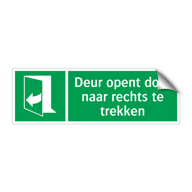 Deur opent door naar rechts te trekken