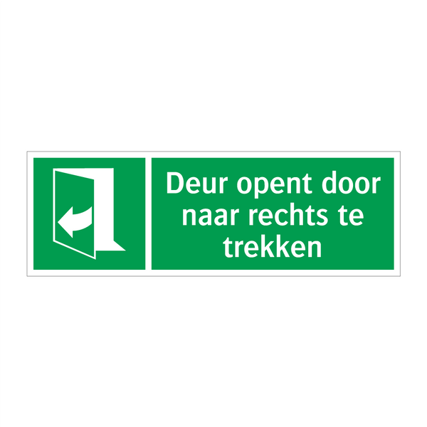 Deur opent door naar rechts te trekken