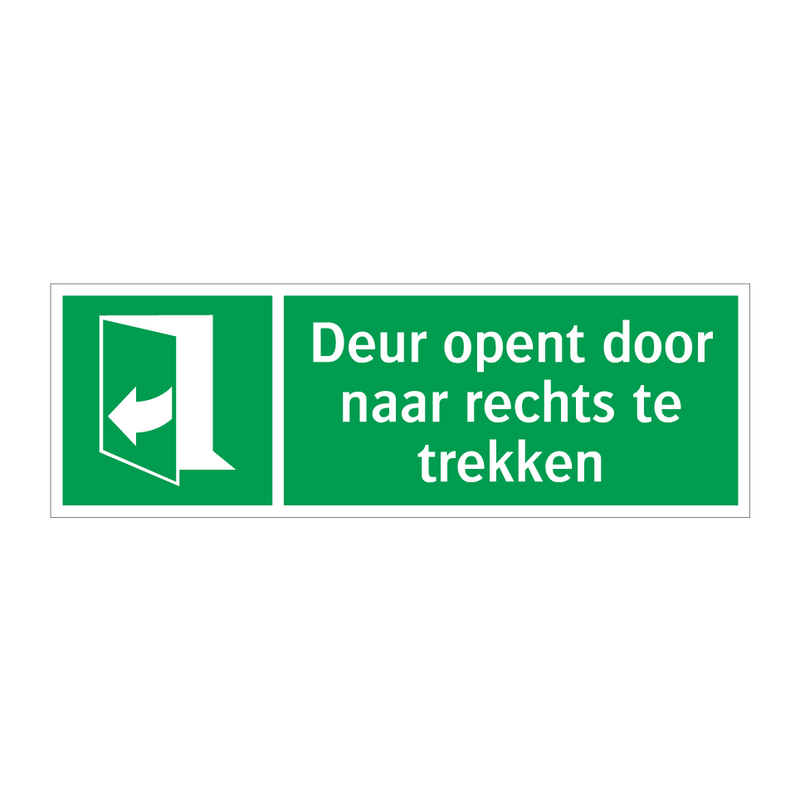 Deur opent door naar rechts te trekken