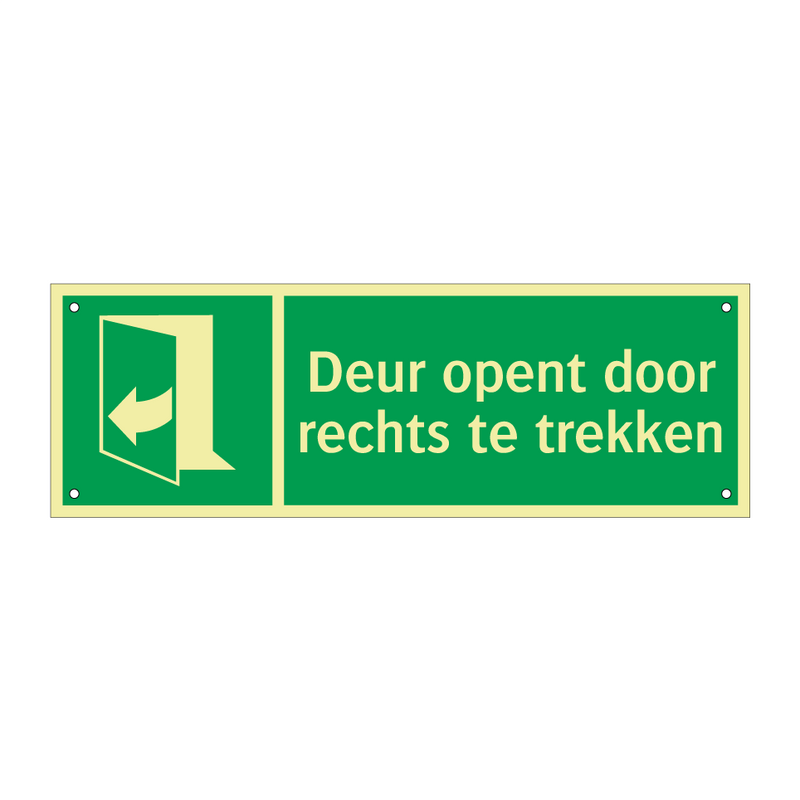 Deur opent door rechts te trekken