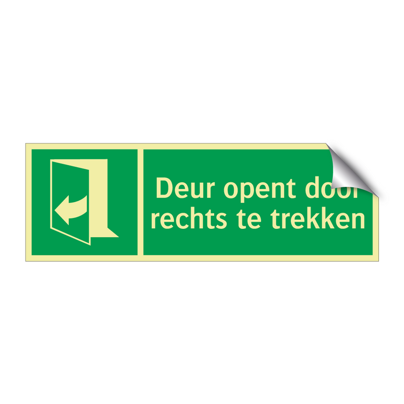 Deur opent door rechts te trekken