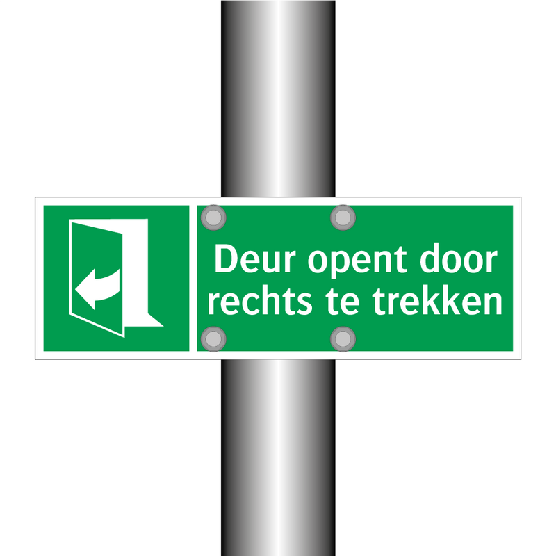 Deur opent door rechts te trekken