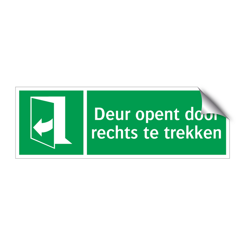 Deur opent door rechts te trekken