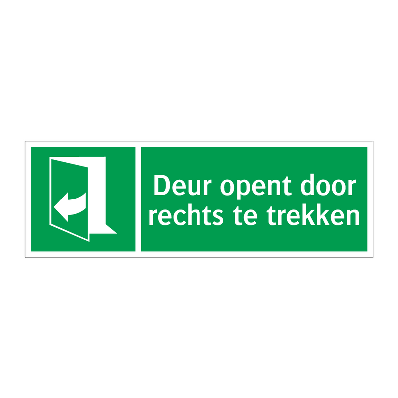 Deur opent door rechts te trekken