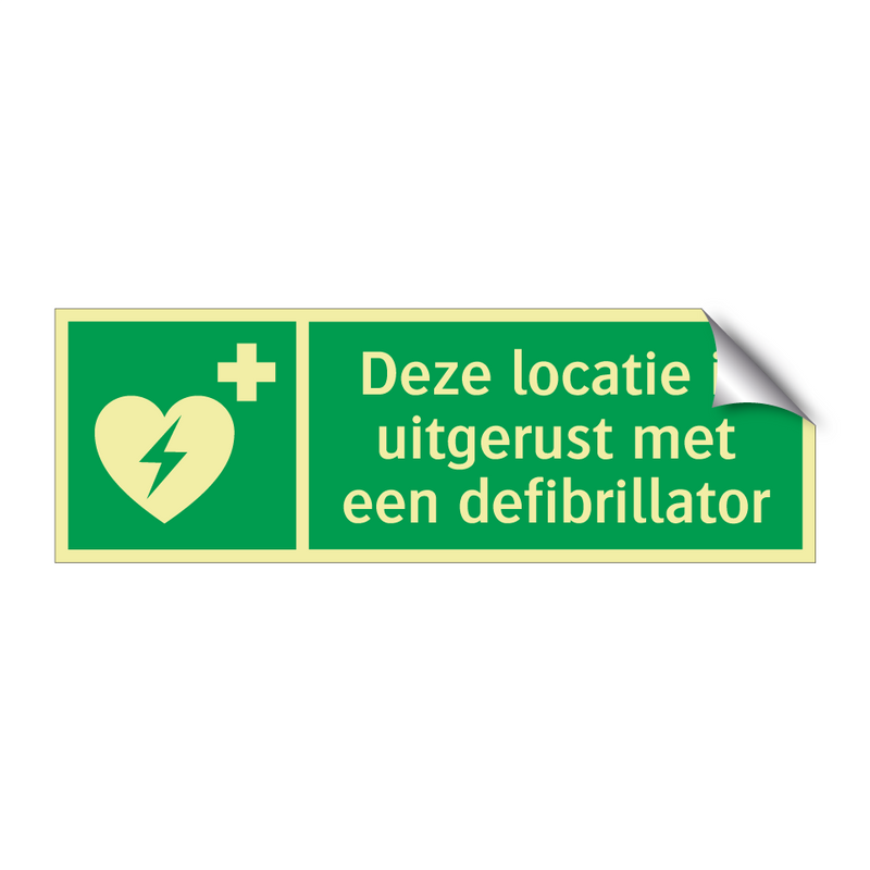 Deze locatie is uitgerust met een defibrillator