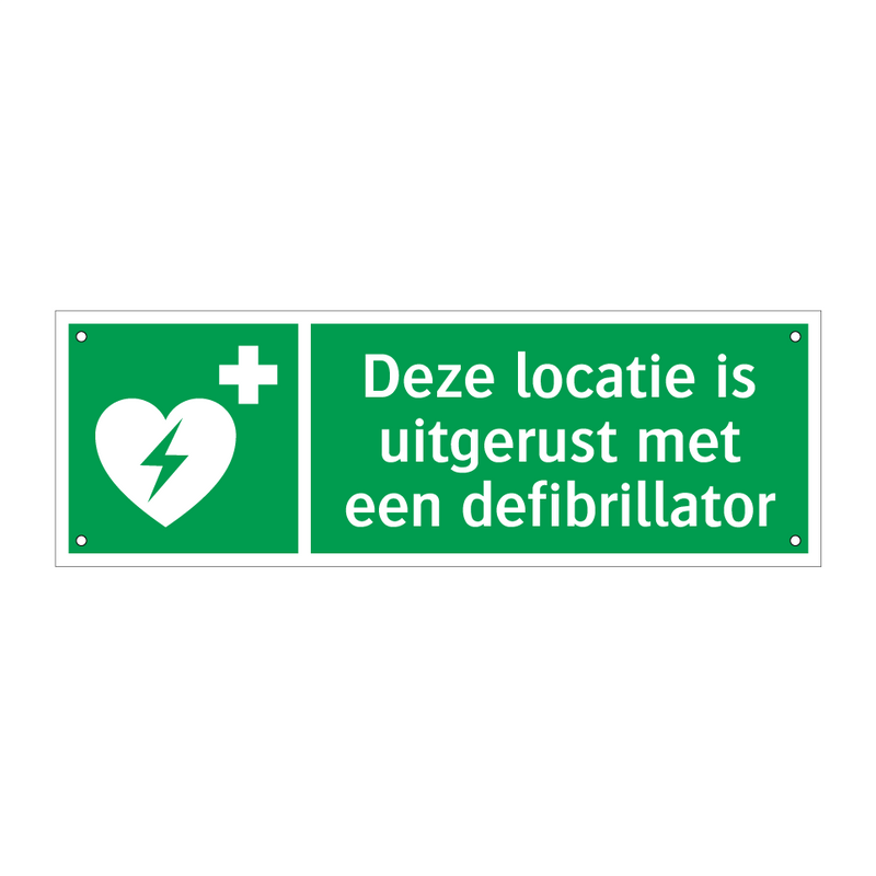 Deze locatie is uitgerust met een defibrillator