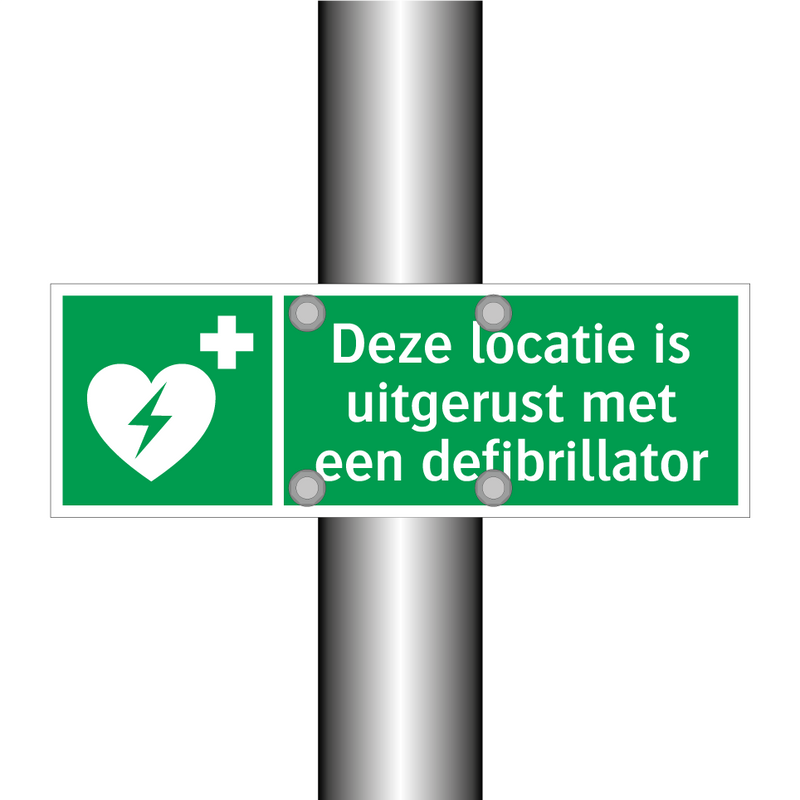 Deze locatie is uitgerust met een defibrillator