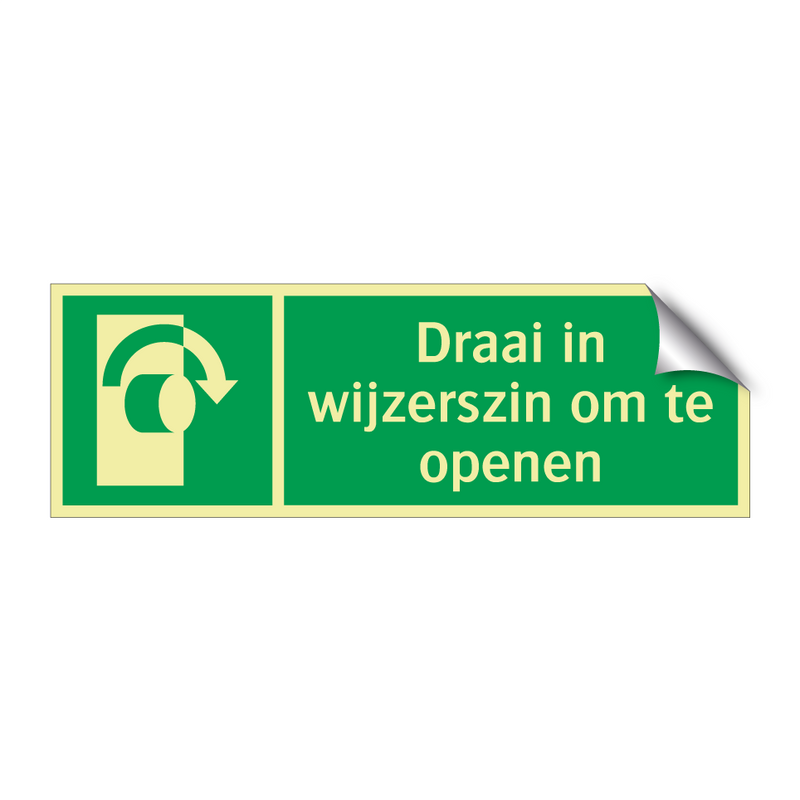 Draai in wijzerszin om te openen