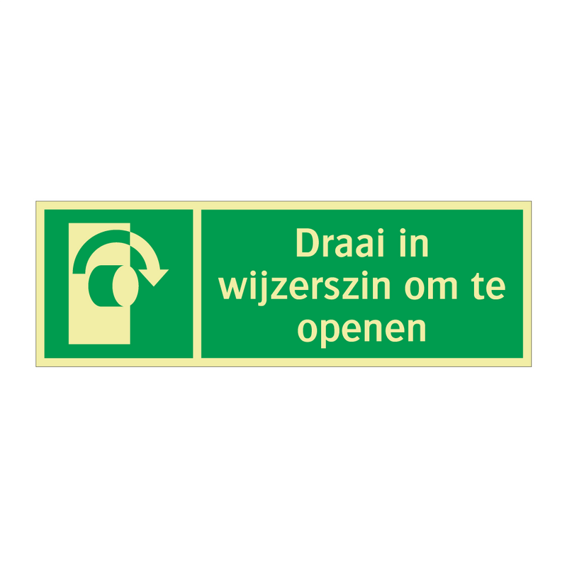 Draai in wijzerszin om te openen