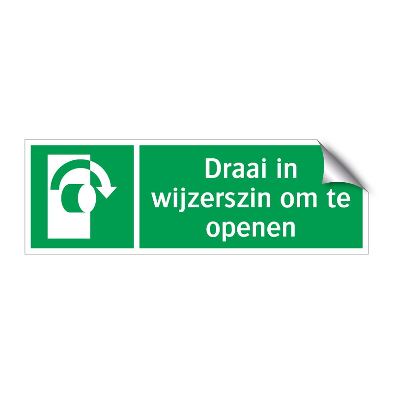 Draai in wijzerszin om te openen