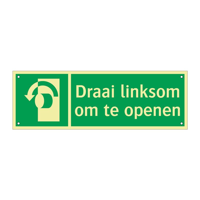 Draai linksom om te openen