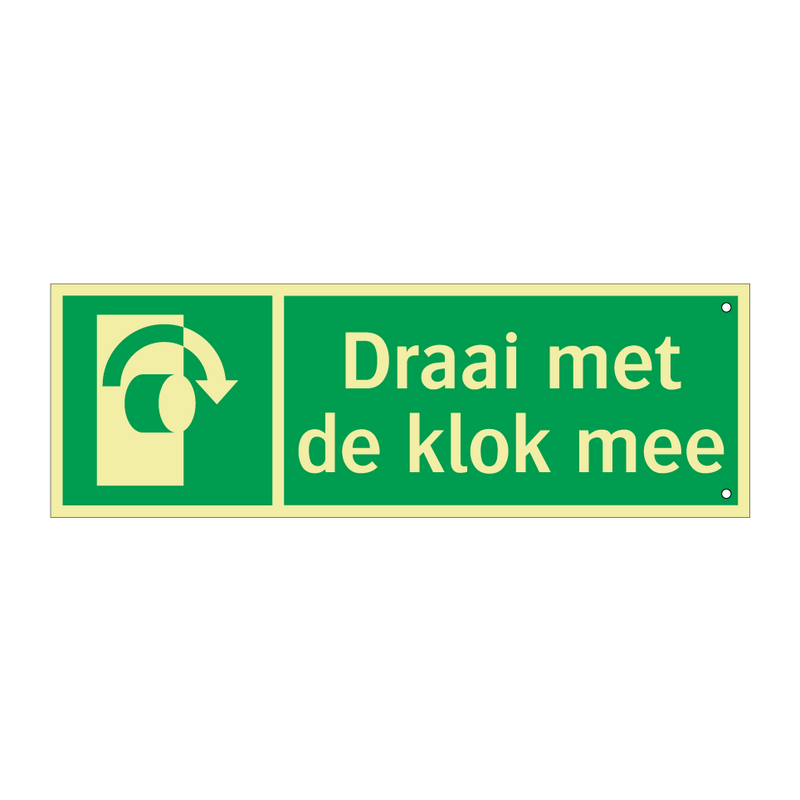 Draai met de klok mee